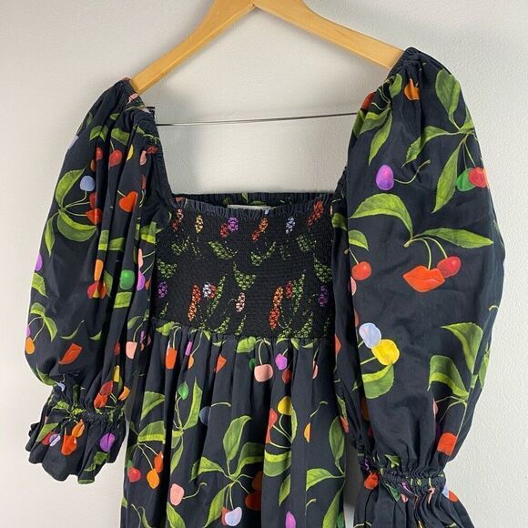 BORGO DE NOR VIONA COTTON MIDI DRESS - CHERRY BLACK - Picture 11 of 15